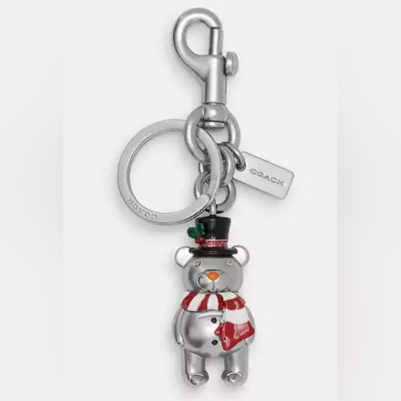 COACH Snowmen 3D Bear Tote Charm/Keyring With Dog Clip NWT ⛄️… - Picture 1 of 10